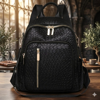 Elegant Textured Black Shoulder Bag for Girls