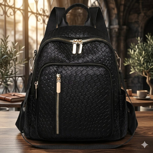 Elegant Textured Black Shoulder Bag for Girls