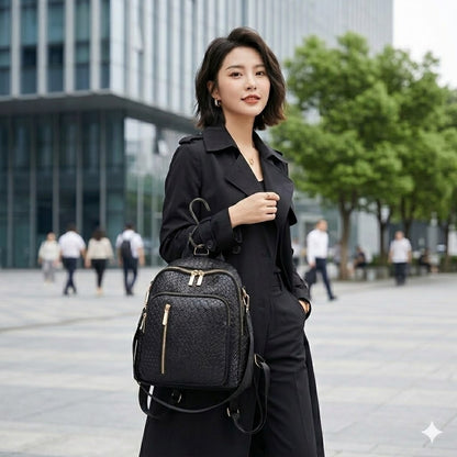 Elegant Textured Black Shoulder Bag for Girls