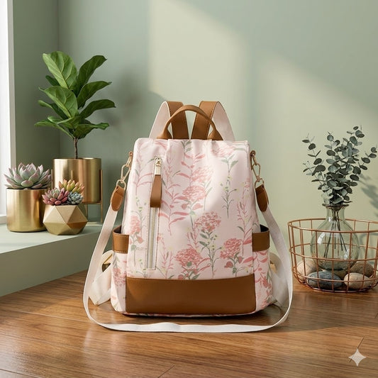 Blush Blossom Convertible Backpack & Shoulder Bag