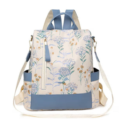 Pastel Floral Convertible Backpack & Shoulder Bag