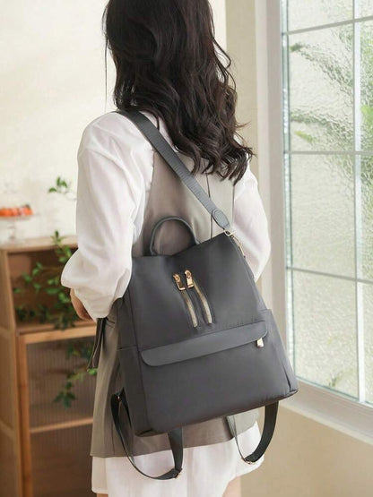 Steel Grey Minimalist Anti-Theft Fashion Daypack