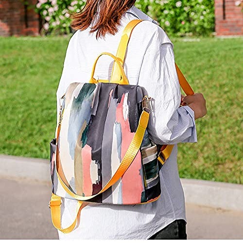 Chic Watercolor Art Pattern Anti-Theft Backpack for Women